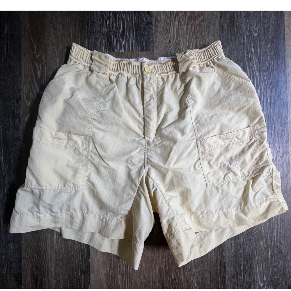 AFTCO Fishing Shorts Mens 38 Yellow M01 Classic Tackle Utility Pockets SKU 4887